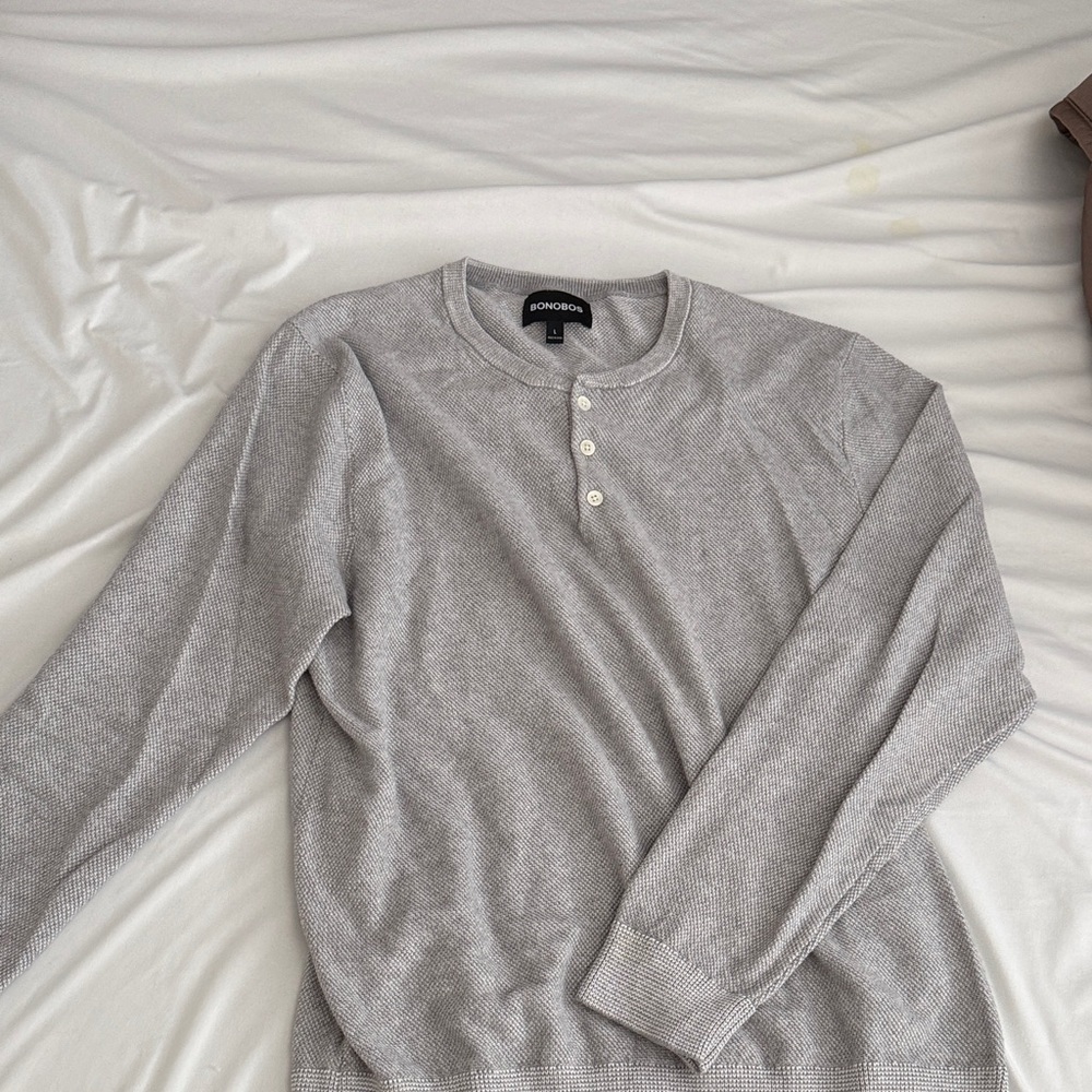 Bonobos Light Gray Crewneck Sweater